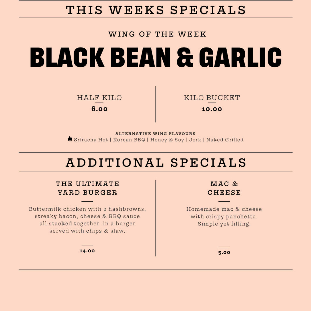 _rebelchicken's tweet photo. ****** WING OF THE WEEK ******
This weeks Wing of the Week
Black Bean & Garlic
.
Available in Half Kilo and Kilo bucket options.
.
#wingsandting #bottomlesswings #wingwednesday #chickenwings #chickenwingsforlife #chickenwinglover #chickenwingsarelife #jqlife https://t.co/HXkqynEcfY
