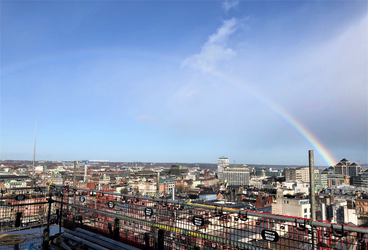 'Somewhere over the Rainbow' - lovely image from our <a href="/centralplazadub/">Central Plaza</a> site.

<a href="/Hines/">Hines</a>  <a href="/henryjlyons/">Henry J Lyons</a>  Vici PM  Virtus PM  
<a href="/JV_Tierney/">J.V. Tierney & Co.</a> <a href="/DBFL_Ireland/">DBFL Consulting Engineers</a>  <a href="/barrett_mahony/">Barrett Mahony Consulting Engineers</a>

#StewartConstructionProjects  #CentralPlazaDublin
