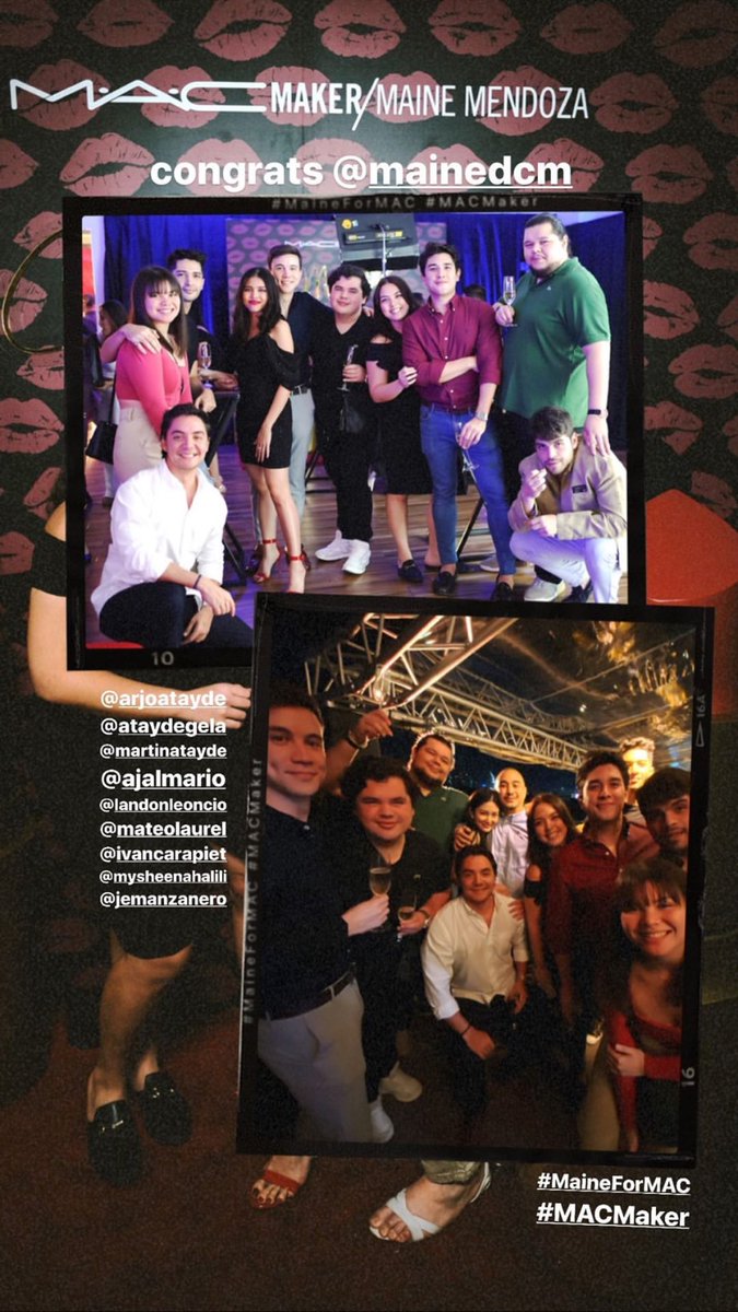 MAINEnatics_MC's tweet photo. Thanks @RiaAtayde and to the whole atayde fam for supporting our mac maker @mainedcm Β©οΈria igs #MaineMendoza #FirstPinayMACMakerMaine https://t.co/2UCNV3i1Hb