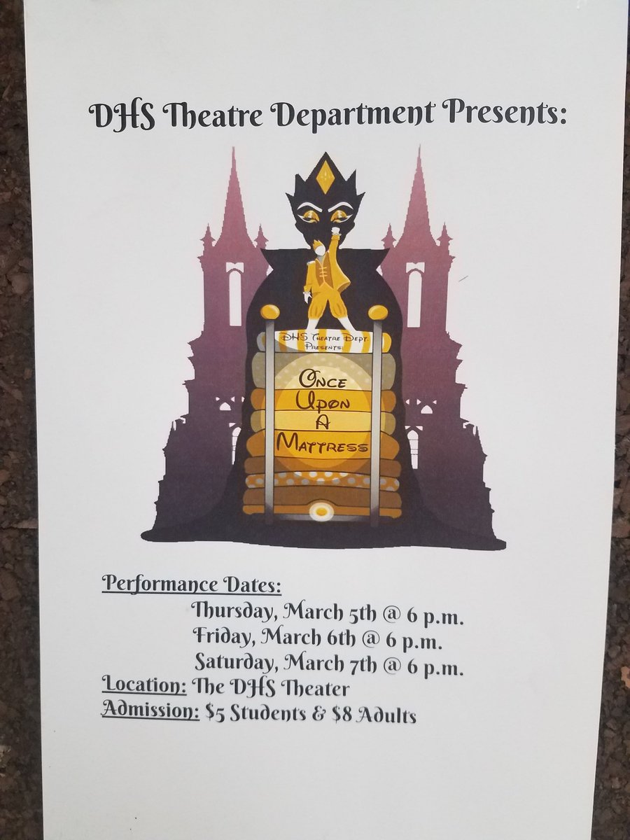 TheRealBrayden8's tweet photo. Hey everyone. If your looking for a KNIGHT of music, castles, wizards, a Studley Knight and an overprotective Queen, then the Desoto Theatre Department's production of Once Upon A Mattress is the place you need to be on March 5th, 6th, and 7th. https://t.co/IUeUFiYMnu