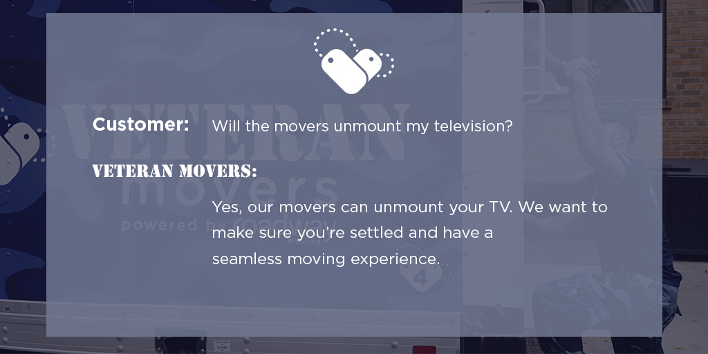 Our team of veterans are prepared to make sure you get settled into your new home.
#VeteranMovers  #poweredbyroadway #roadwaymoving

Learn more:  hubs.ly/H0n5j2Z0