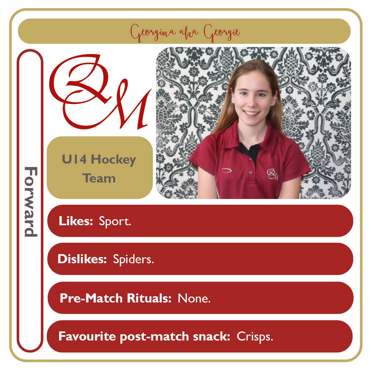 QueenMargarets's tweet photo. Day 3 of 'Meet the Team': As one of only two Yorkshire schools to reach this weekend’s Tier 2 national Hockey finals, we're pleased to introduce Flossie, Mary and Georgie. #U14Hockey #Tier2NationalHockeyFinals #MyQMJourney https://t.co/tyd9TOInij