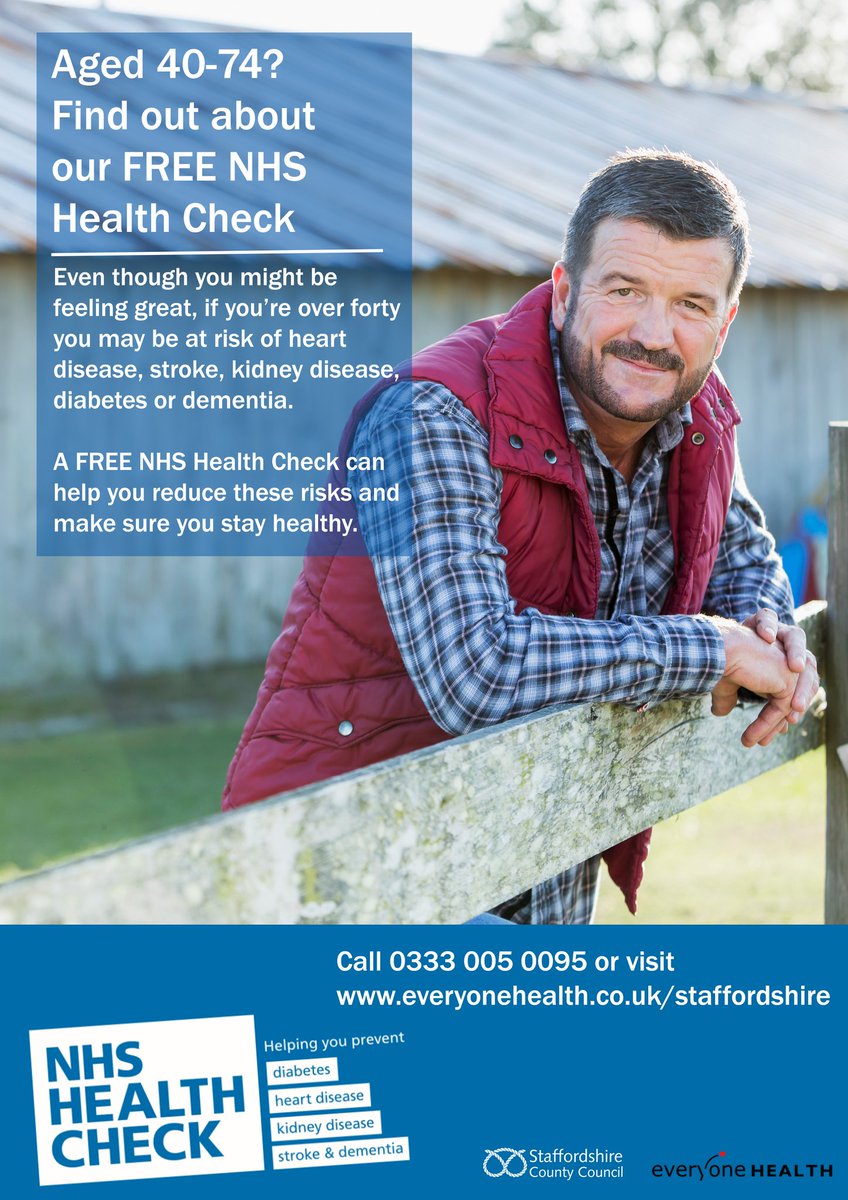 Free  NHS  Health  Checks  are  available  to  people  aged  40-74  with  no  ongoing  health issues.  They  take  20  minutes,  and  you  get  your  results  immediately  along  with lifestyle  support.  Books  yours  today  bit.ly/3bt4XeJ  #healthchecks