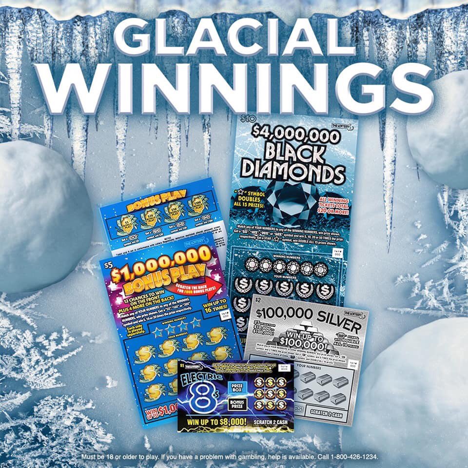 MassTreasury's tweet photo. Have you seen the @MAStateLottery’s new #GlacialWinnings? What instant ticket is your favorite? #lottery #TreasuryAgency https://t.co/1wP9NknkC5