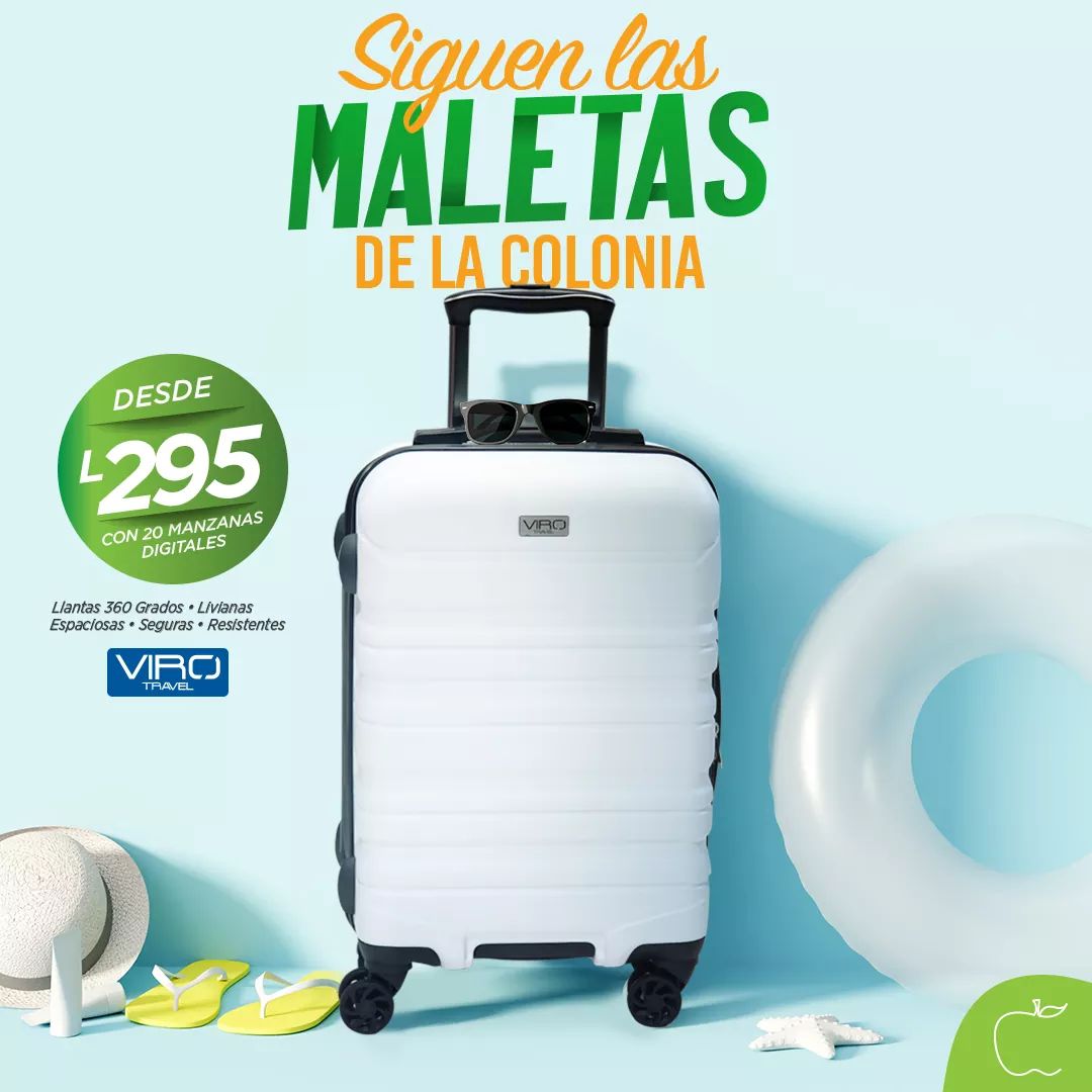 La on Twitter: "¡Prepárate para verano! Canjea tus maletas desde L.295 con 20 manzanas digitales. Llantas 360 grados Livianas - Espaciosas - Seguras - Resistentes - Fabricado en