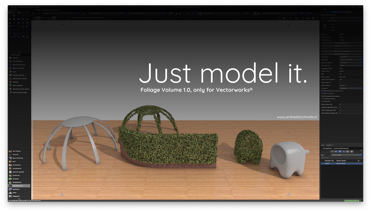andreafno's tweet photo. Foliage Volume for #Vectorworks is finally available
https://t.co/IrzPElKRwF https://t.co/rZwqBcO8T8