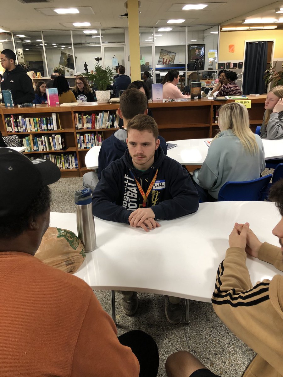 Reidsville_IB's tweet photo. IB student networking with community members and former RHS graduates. Thanks @THENC1001 and @AreaReidsville for giving our students a chance to see what is available. https://t.co/gqY9LDyl7U