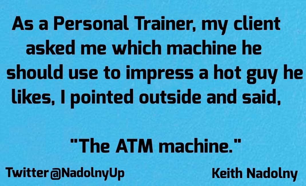 NadolnyUp's tweet photo. Being a personal trainer and comedian have their perks. Keith Nadolny #standupcomedian #standupcomedy #nadolnyup #gaystandup #gaycomedy #instagay #comedian https://t.co/JrF19WB4NK