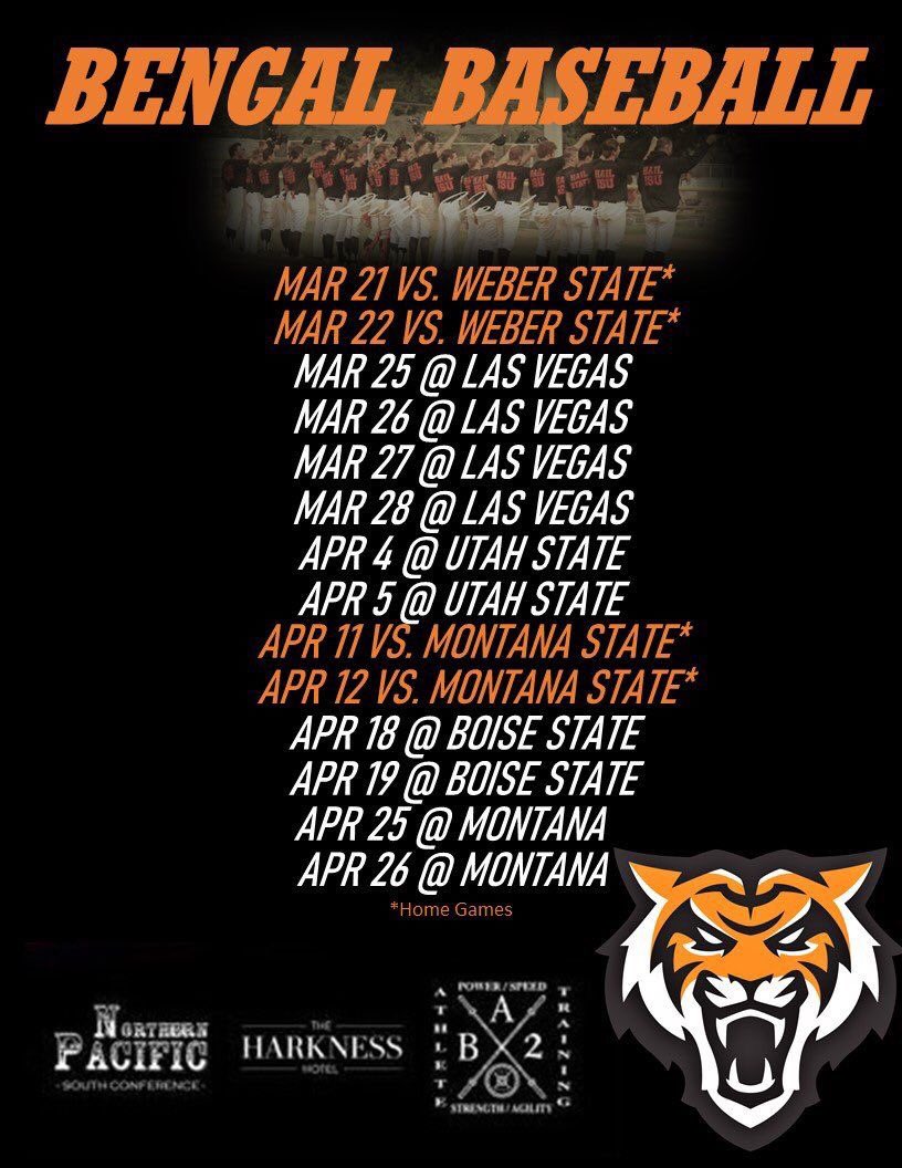 ChubbuckCity's tweet photo. 2020 @BengalBaseball Schedule! #BengalWednesday https://t.co/09kqL0A0kO
