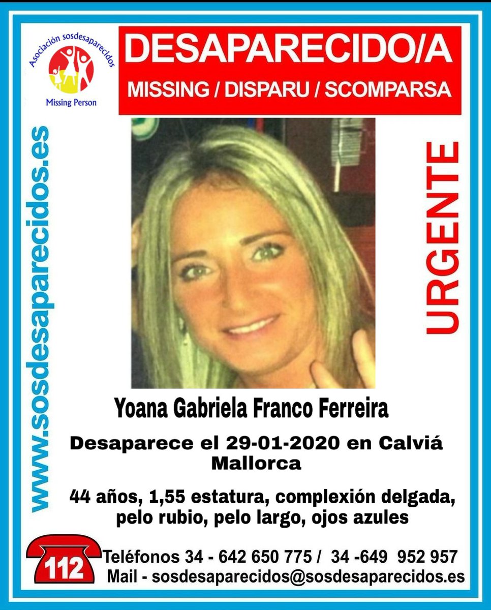 guardiacivil's tweet photo. 🆘#Urgente⚠️ 

Esta es Yoana, y ha #desaparecido en Calviá #Mallorca #Baleares

Si la has visto llámanos
 ☎062 
 ☎091
 ☎112 

Tu RT es muy importante https://t.co/l3tgTLFfPY