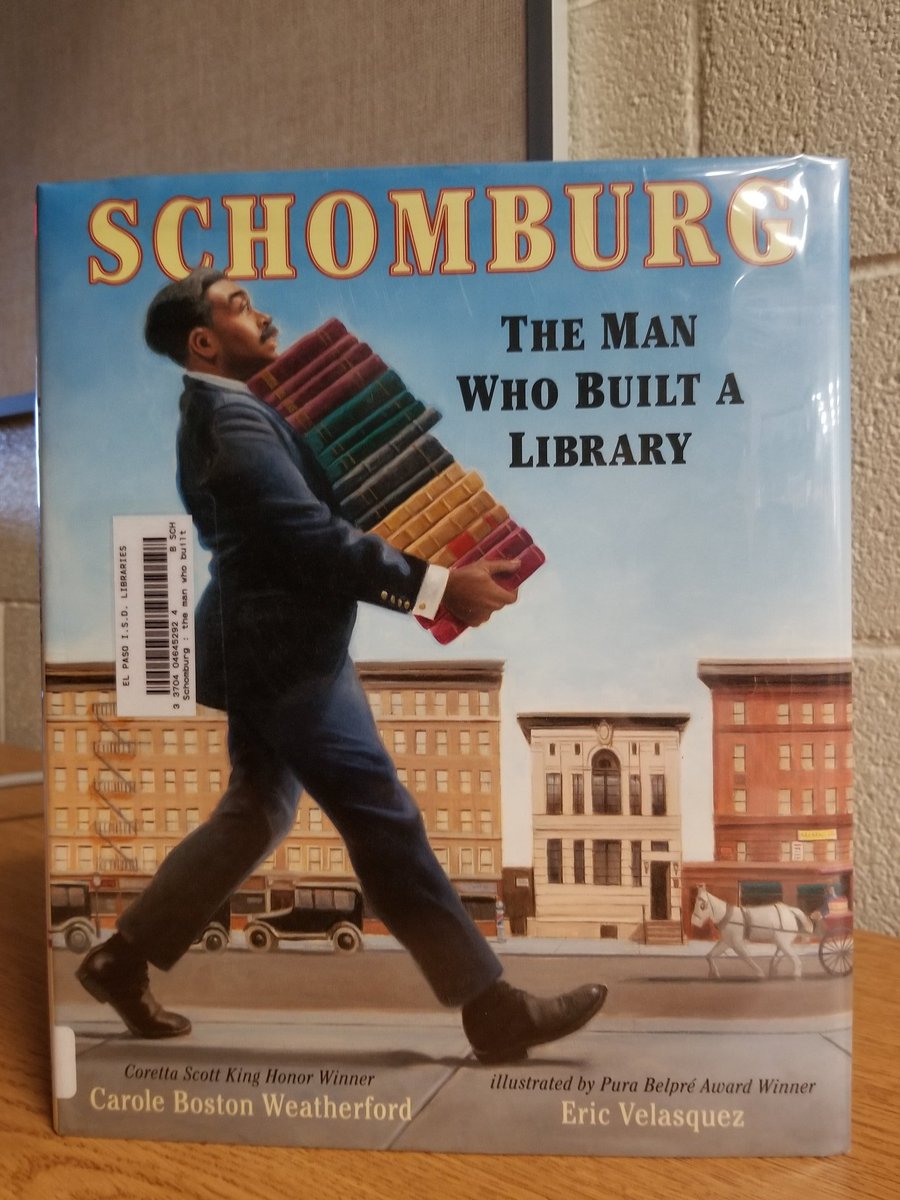 MagoffinLibrary's tweet photo. For #blackhistorymonth meet someone new and interesting that you've probably never heard of. Today meet Arturo Schomburg, the man who started researching and collecting the history of African- Americans. #provepeoplewrong #episdlibraries #readabook #visitalibrary https://t.co/vBB8wq56vC