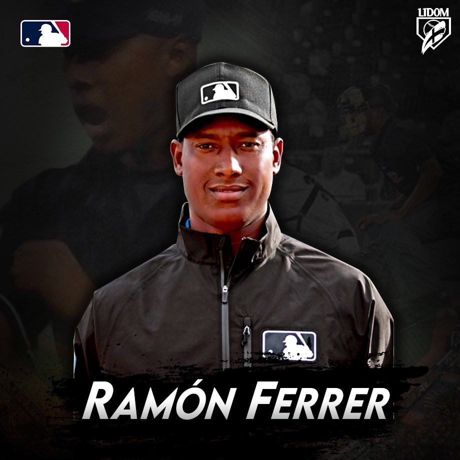 LIDOMRD's tweet photo. Ramón Ferrer, quien fue el primer dominicano en debutar como árbitro en Grandes Ligas, es fijado como árbitro permanente de la MLB. ¡Dominicana en alto! https://t.co/vKe2Wogd43