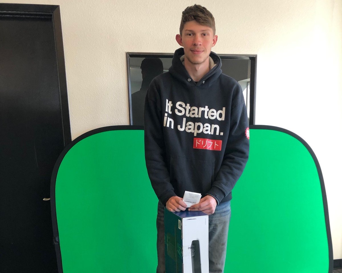 Congratulations David on winning a soundbar home theater system. Matthew was a good friend and picked it up for him. Another winner from our Presidents' Day Sale-A-Bration at Columbia Park!