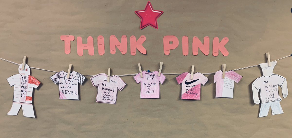 MrsGeorgilas's tweet photo. Shoreham is standing up against bullying by “lifting each other up” today and always. 👚🌈🚫#PinkShirtDay2020 #antibullying #thinkpink #LiftEachOtherUp @ShorehamPSW @TDSBLibrary #shorehamlibrary #shorehamcommons https://t.co/YHTLl3D3rC