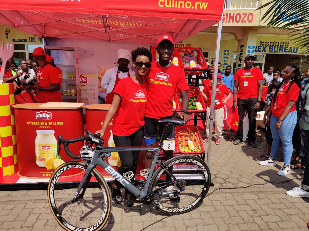 CulinoMayo's tweet photo. TODAY: We were on the road (Rusizi-Rubavu) on the last day of Tour De Rwanda and painted the competition red with our colours. We were graced with the presence of our brand ambassador Knowles Butera who excited the revellers and crowds. 
#ATasteOfQuality 
#CulinoRwanda
#TdRwanda https://t.co/J1rvvLFDwg