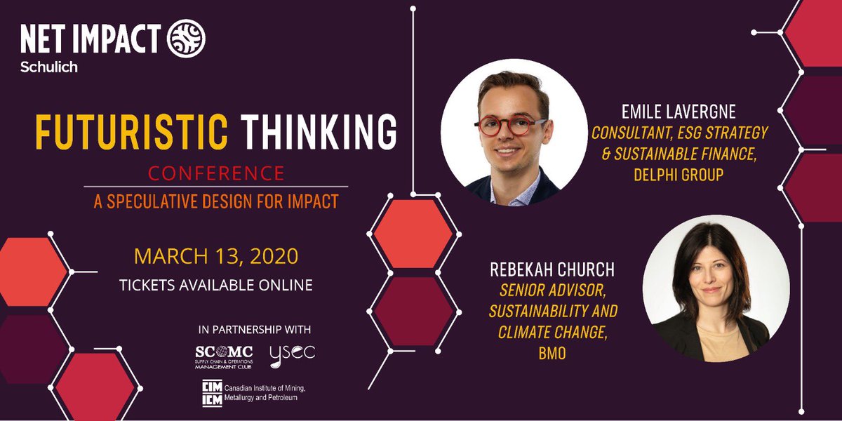 Here's introducing our Panelists for the Net Impact Futuristic Thinking Conference on 13th March. Sign up on eventbrite.com/e/net-impact-s… .Meet leaders Finance, Policy, Consulting, Tech, Sales and Marketing <a href="/netimpact/">Net Impact</a> <a href="/YSEC_CA/">ysec.ca</a> <a href="/SchulichSchool/">Schulich School of Business</a> <a href="/schulichalumni/">Schulich Alumni</a> #netimpactconference