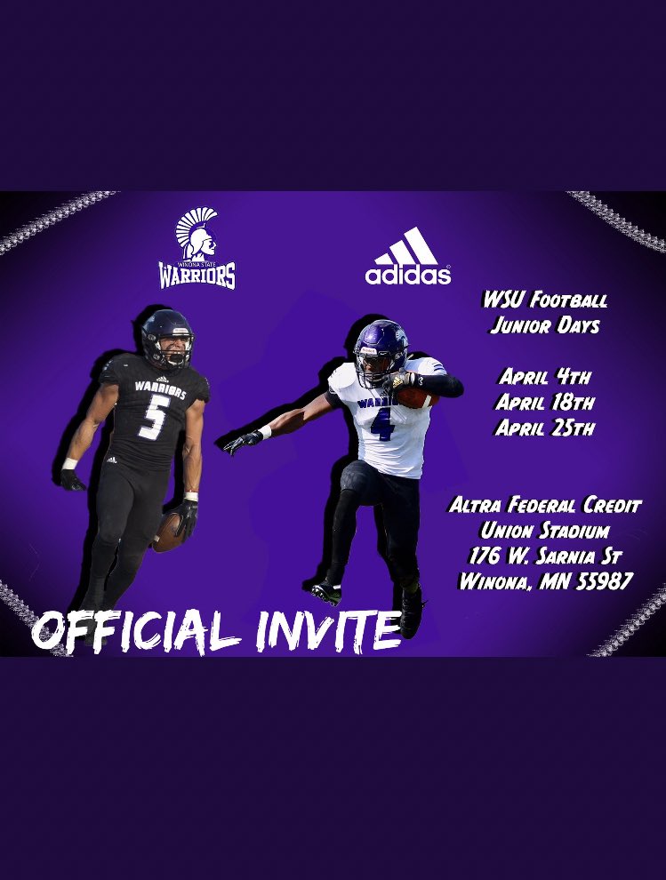 Thanks to @WSUQBCoach and <a href="/WSUWarriorFTBL/">Winona State Football</a> for the invite