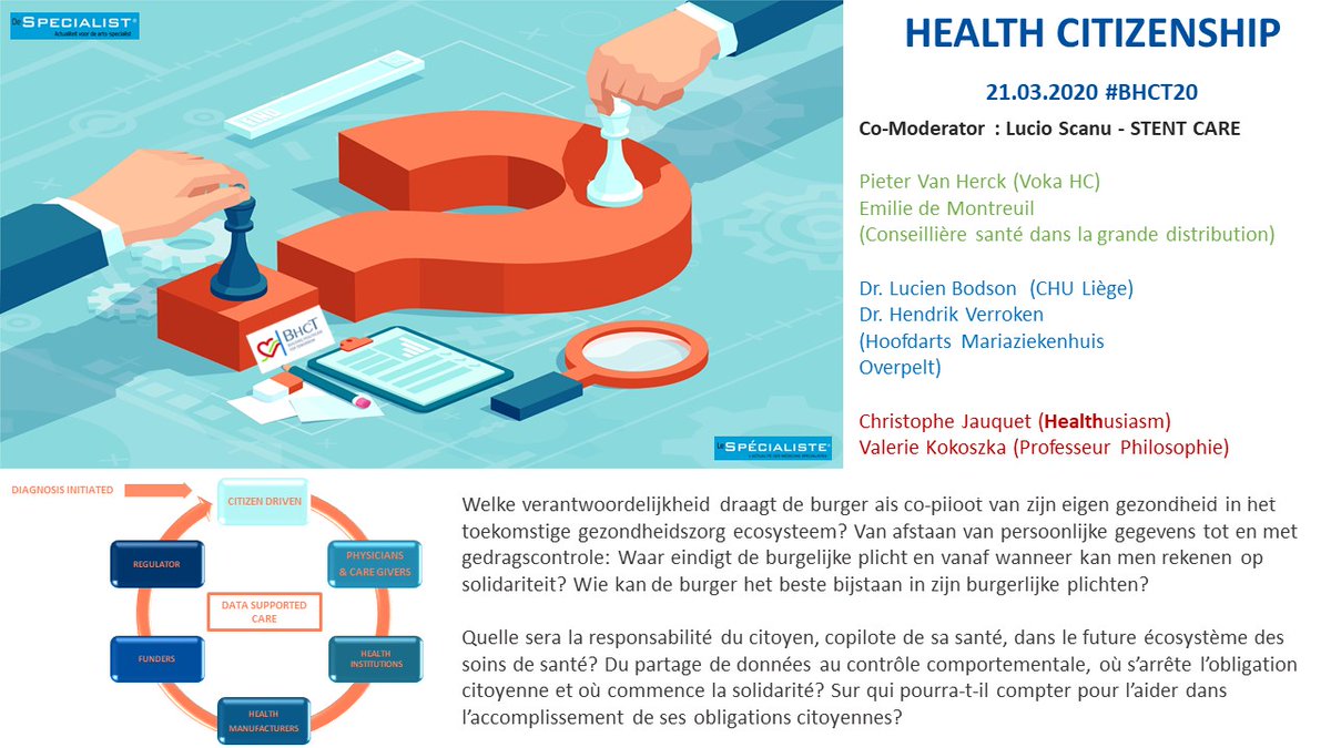 Tweede expert panel #healthcitizenship 21 maart #BHCT20 

Vergeet niet in te schrijven bhct.eu 

<a href="/carinedepotter/">Moodify</a> <a href="/Scanulucio/">Scanu Lucio</a> <a href="/K_Hollanders/">Karlien</a> <a href="/MoortgatL/">Moortgat Lionel</a> <a href="/eeckman/">Edgard Eeckman, PhD</a> <a href="/cjauquet/">Christophe Jauquet</a> <a href="/B_Hf_T/">BHCT</a> <a href="/VOKA_HC/">Voka Health Community</a> @VOKA_pvanherck In partnership met <a href="/specialistkrant/">De Specialist</a> <a href="/numerikare/">numeriKare.be</a> <a href="/pascalleslagh/">Pascal Selleslagh</a>