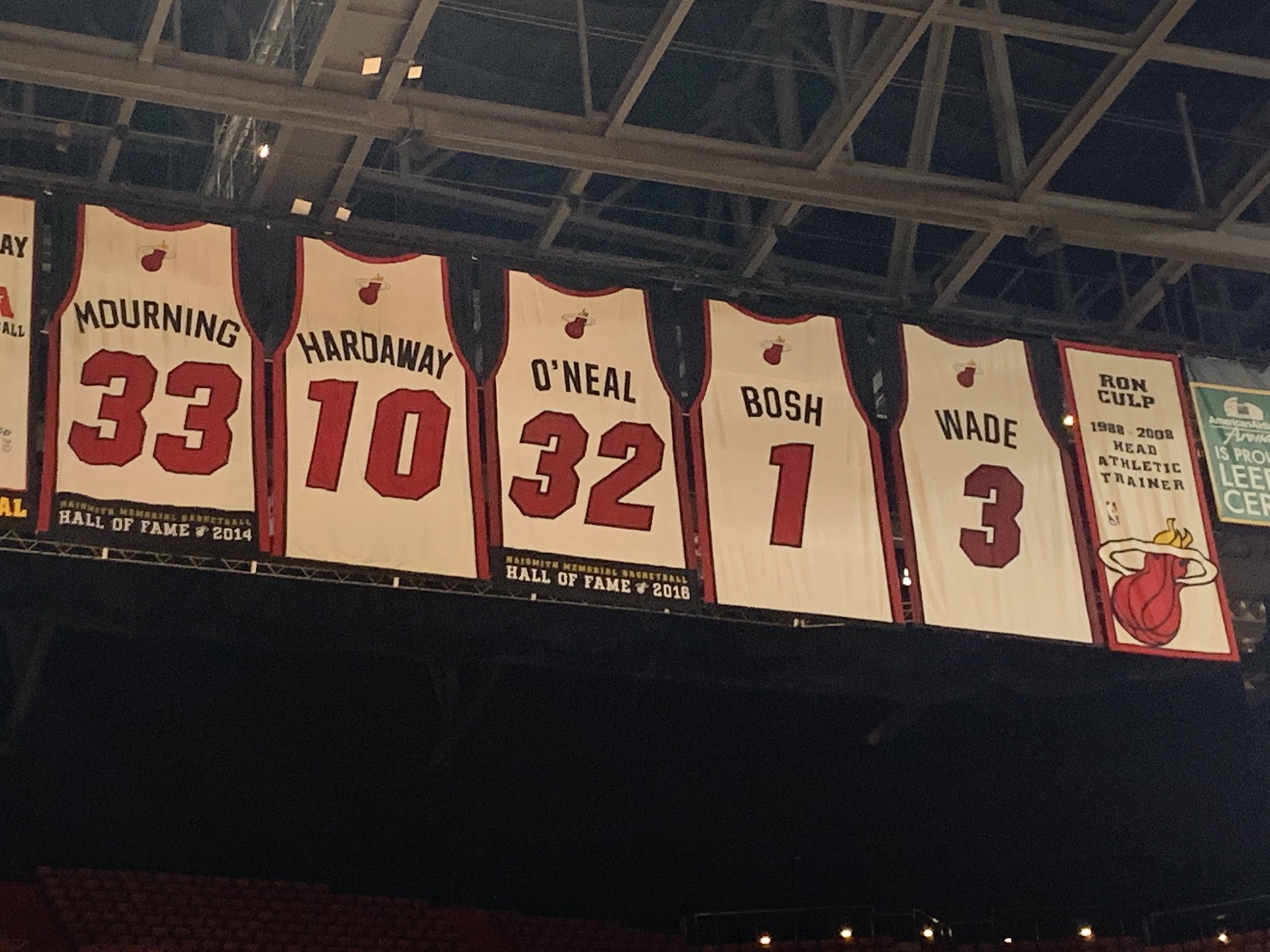 heat retired numbers