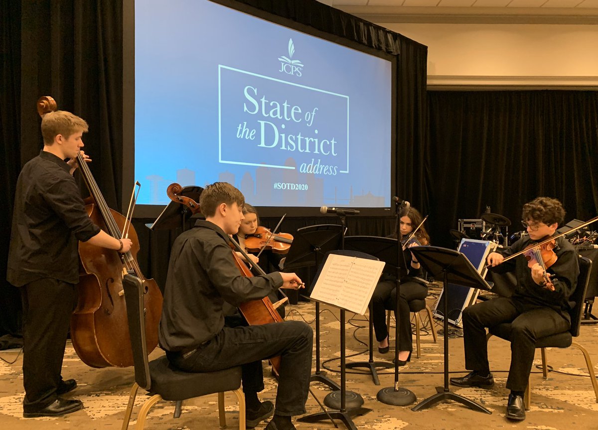 ChrisBradyKY's tweet photo. Great #JCPS State of the District address by Dr. Pollio. Thank you to the students and staff who helped with this event. #SOTD2020 #WeAreJCPS https://t.co/dhQljILhec