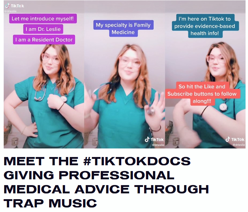 Tailoring outreach for gens using different platforms means spreading info further. Example? 
Young teens💕TikTok + Drs w/med info for teens 
= #TikTokDocs #DoctorsOfTikTok sharing sex ed, health advocacy, psych info, etc.
tinyurl.com/wwk4j9q @dazed
#publichealthawareness