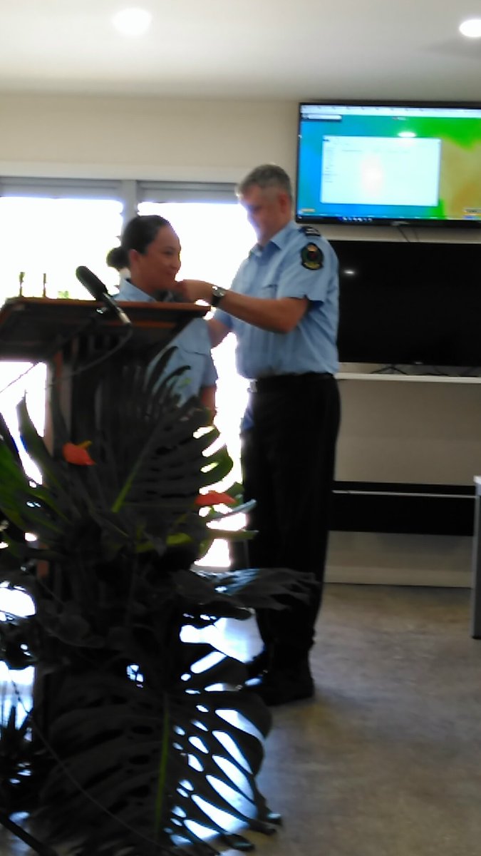 New promotion Sergeant Juliana Tongahai. Congratulations @NiueEOC