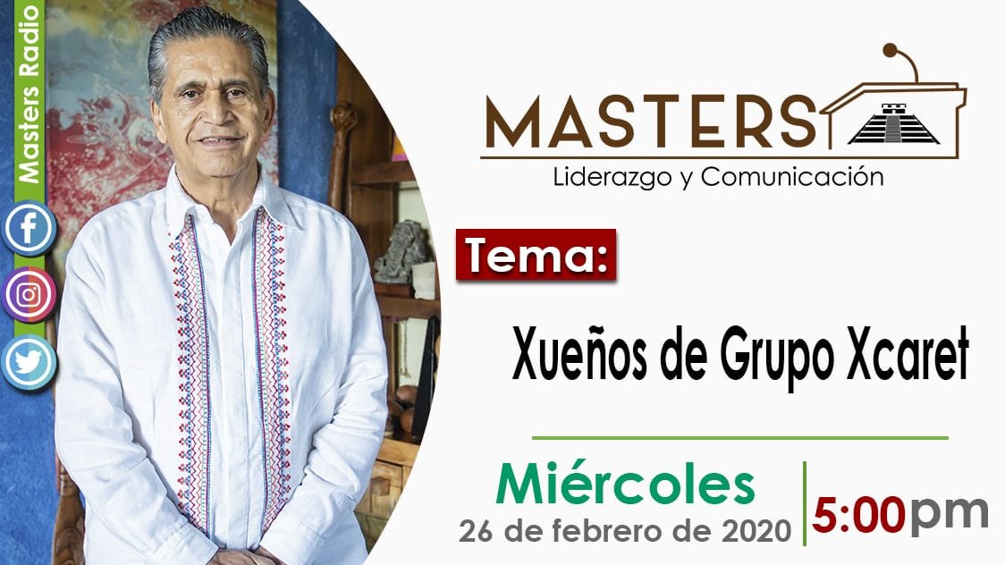 Hoy es día de <a href="/MastersRadio/">Masters Radio</a> en punto de las 5:00 p.m. por el #FacebookLive  de <a href="/LaRevistaP/">LaRevista</a>, no se lo pierdan.
<a href="/XcaretPark/">Xcaret</a> 
#FormandoLíderes