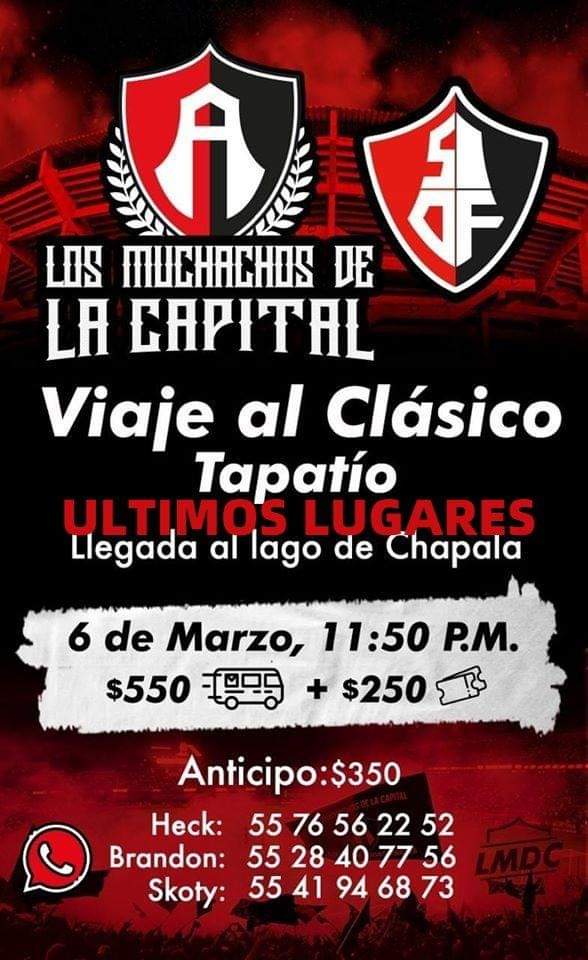 Barra51DF's tweet photo. 🇾🇪Viaje al Clásico 🇾🇪
**Últimos lugares en el segundo camion**

Salida Viernes 6 Marzo
Costo : $800 viaje redondo con boleto

Apartado $300 el resto de paga el día del viaje

Santander 
No cta. 5670 6913 684 -
No tarjeta/oxxo 5579 1002 8051 3928
 
+ información
55 4194 6873 https://t.co/aDwvPYLUJb