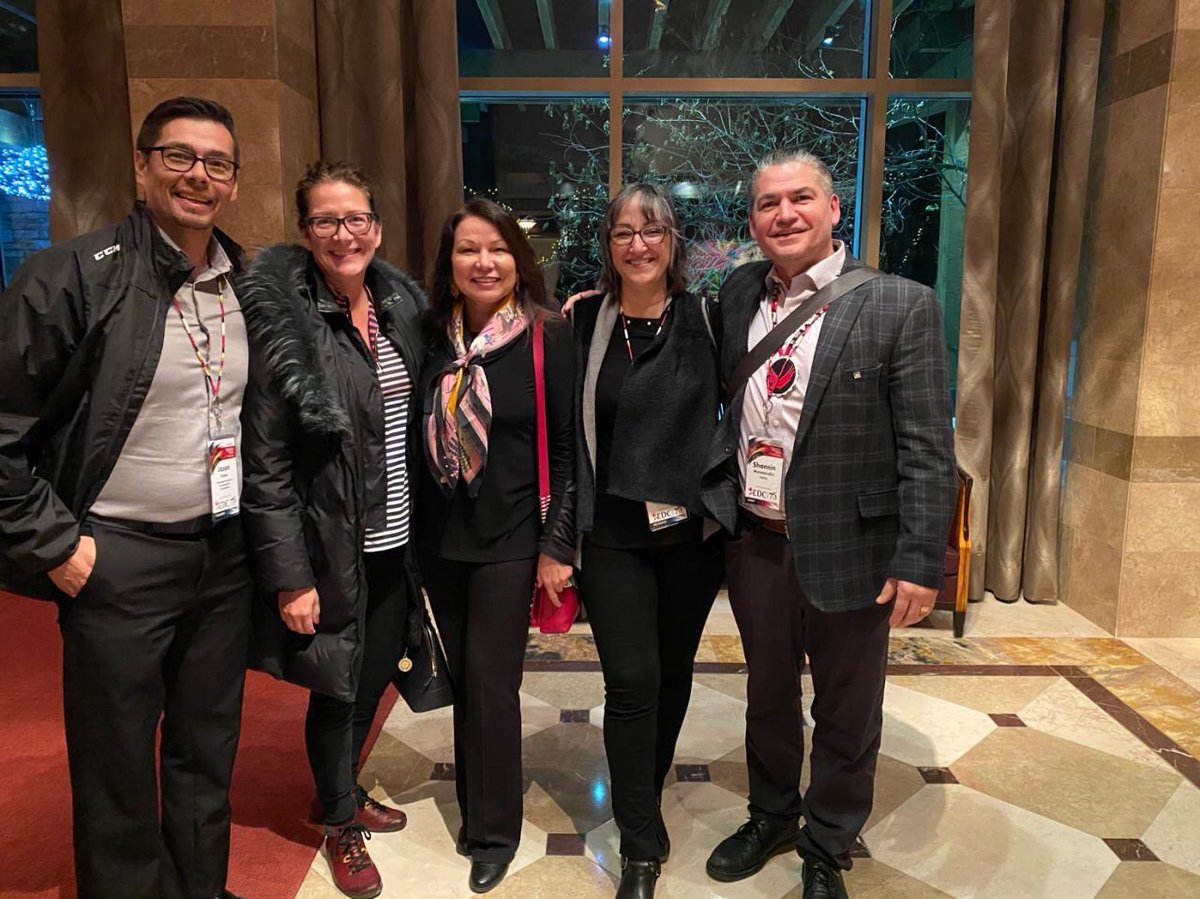 NIEDB Board members and friends at the #NACCA2020 #indigenousprosperity ⁦@dmadahbee⁩ ⁦⁦@Sandra_L_Sutter⁩ ⁦@vicky_labillois⁩ ⁦⁦@10sunrises⁩