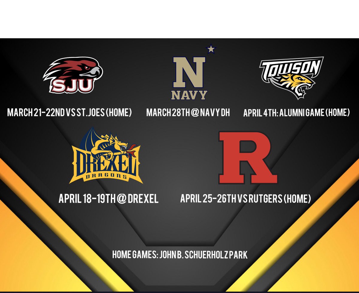 Spring 2020 schedule 😍💪🏻⚾️