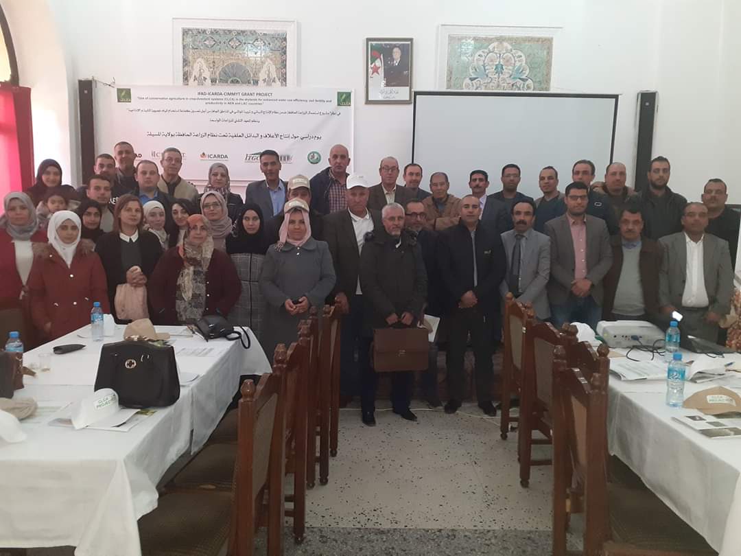 AlgeriaClca's tweet photo. Exchange workshop with CLCA project partners in the M'sila region around fodder alternatives for good livestock management in #conservationagriculture . #CLCAproject #Algeria #ITGC #ICARDA #IFAD https://t.co/ejuvGJx5lZ