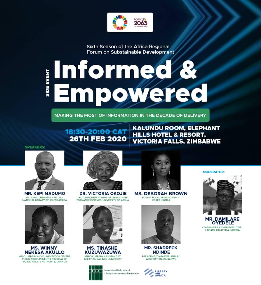 AYWLAA1's tweet photo. We are currently attending this powerful session on the importance of information & empowerment especially for women and girls in attaining the #SDGs #AFRSD2020 #AFRSDNG #LeaveNoOneBehind https://t.co/jul8QzvDQn