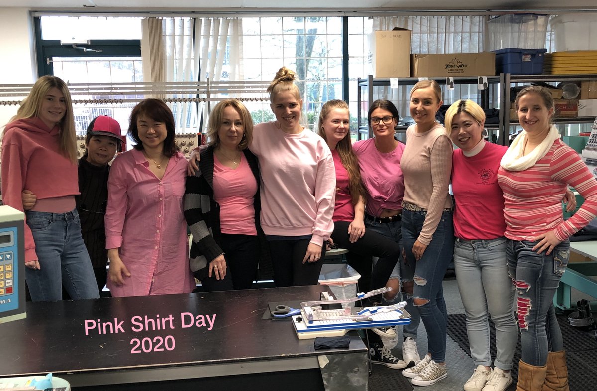 Our staff is wearing pink today in honor of Pink Shirt Day. Choose kindness and lift each other up, every day! #BeKind #PinkShirtDay
