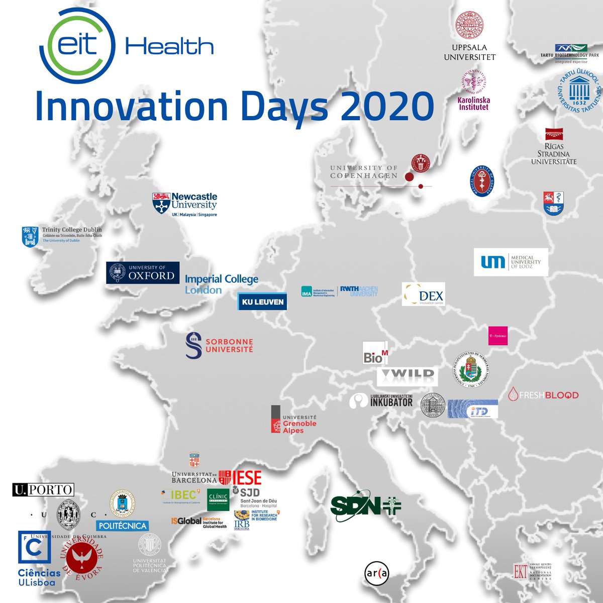 EIT_iDay's tweet photo. First look at 2020 i-Day hosts❗️ More locations than ever before - DON'T MISS THEM! 💡 https://t.co/5SjGbXaAYV @EITHealth #iDays2020 @EITHealthCampus @EITHealthAlumni #innovate #create #opportunity #student #win https://t.co/HpqG9TZkTK