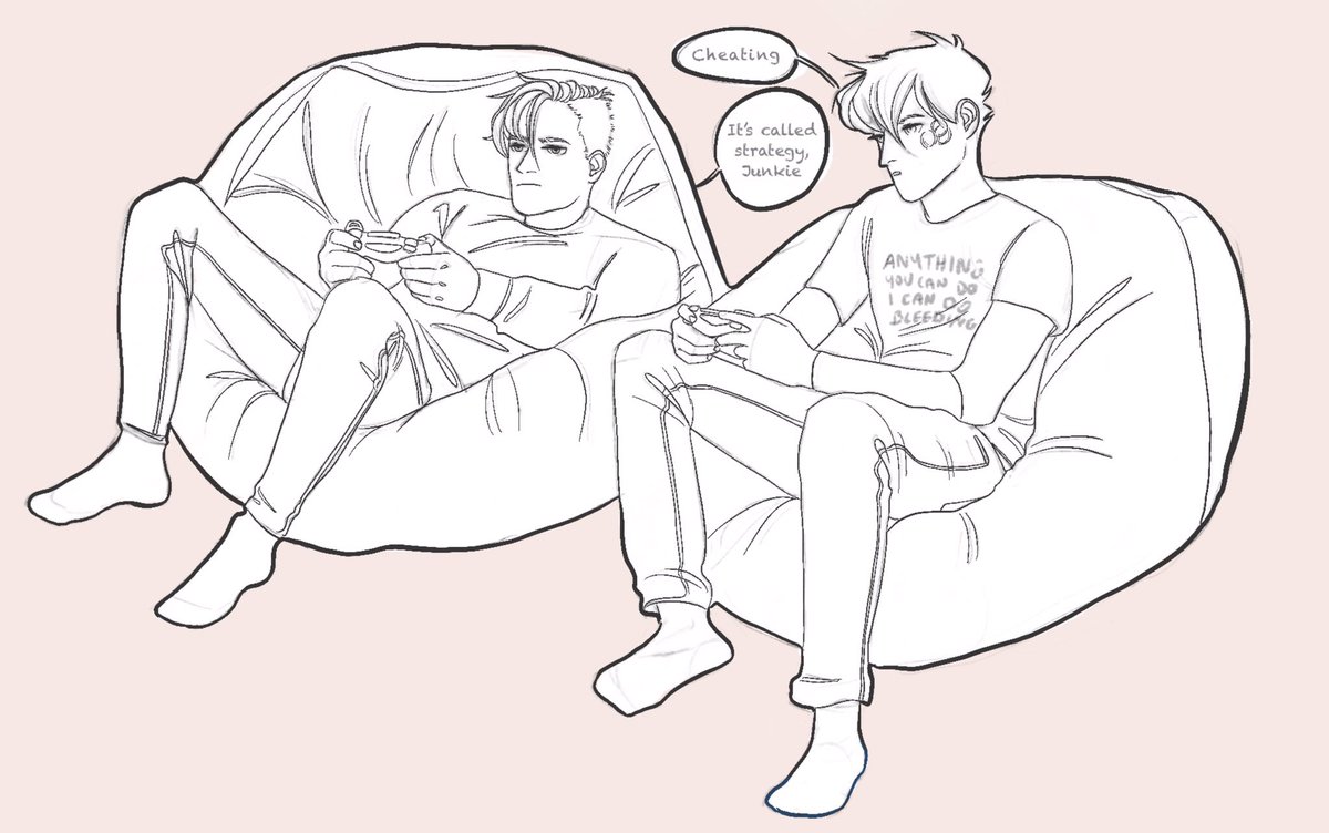 Chuck_The_Goon's tweet photo. Some days feel like line-art days. #andreil #andreminyard #neiljosten #aftg #allforthegame #thefoxholecourt https://t.co/JbWdT27L6C