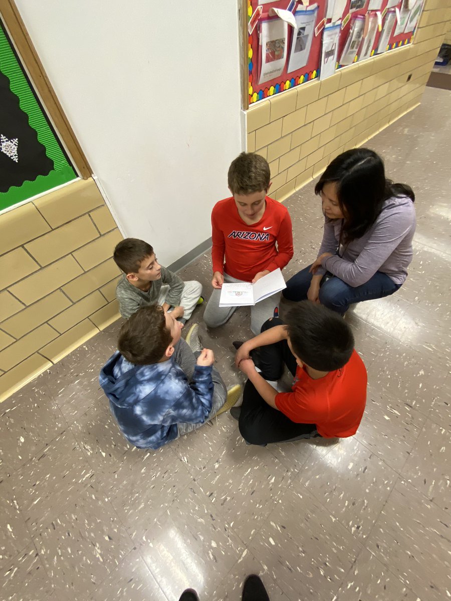 CourtFerraro19's tweet photo. There’s no better way to learn than from older peers! Reading books from Dr. Lang’s 8th graders about moments of injustice in history. #itsgottabeBHE #Allegoryofhate @DrDLang https://t.co/lQaHB7BkJ5