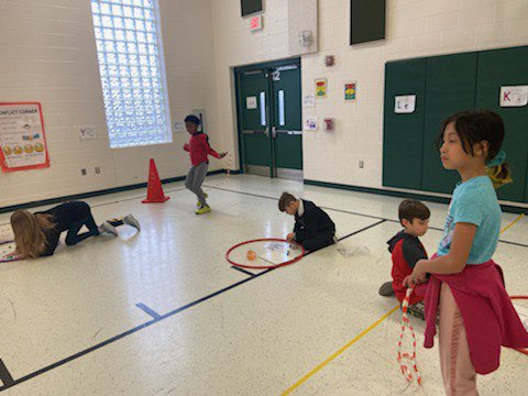 TylerTomcats's tweet photo. 2nd and 3rd grade students are working out their brain and body by reviewing math facts while playing jingo, (jump rope bingo). #TYESTomcats https://t.co/qCsOcwQySO
