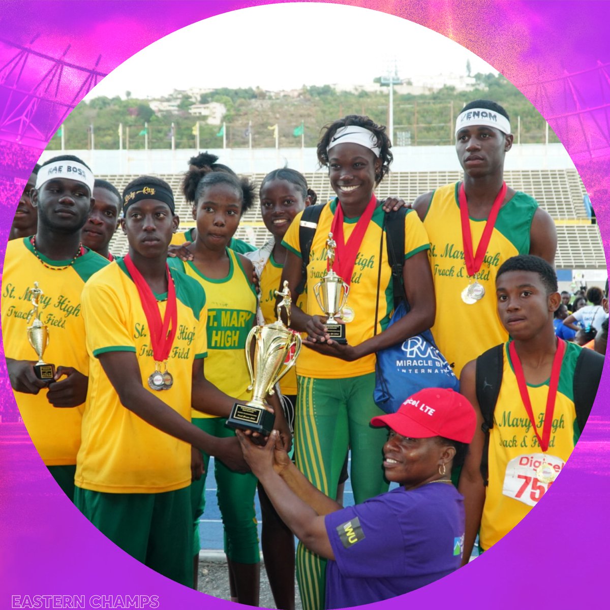 gracefoods's tweet photo. All hail #StMaryHighSchool, Champions of our ISSA Eastern Championships! 🏆
Big them up in the comments 🎉🎊🏆 #RaceWithGrace #TeamGrace #IssaChamps2020 #TrackToChamps https://t.co/VqVawHal61