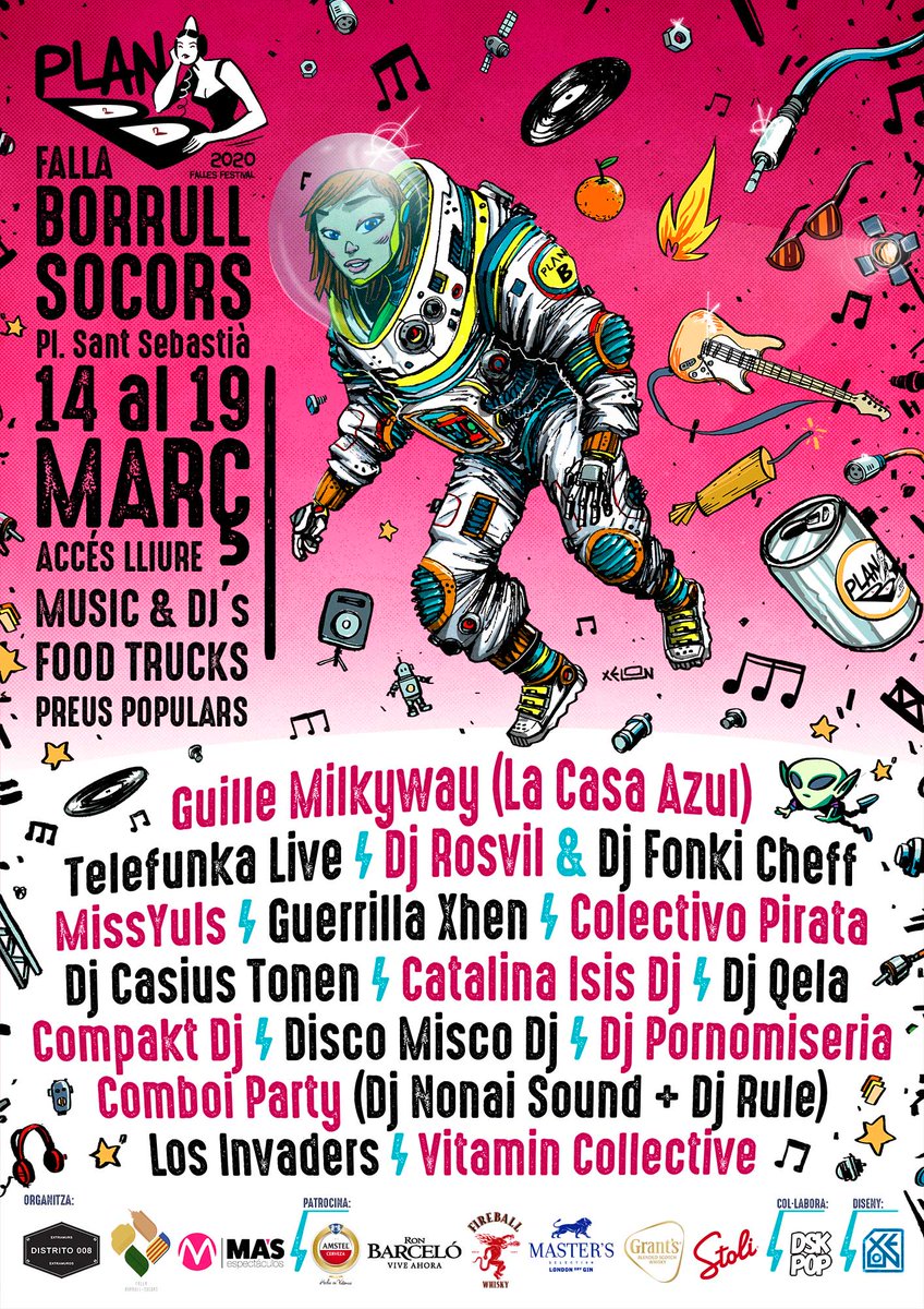 💥Aquí tenéis el cartel completo de Plan B Falles Festival 2020💥
🎶Mestizaje, indie, pop-rock, sonidos tropicales... una gran variedad de estilos musicales en la Plaza San Sebastián frente al Jardín Botánico.
❌Horarios y toda la información en la web❌
distrito008.es/planbfallesfes…
