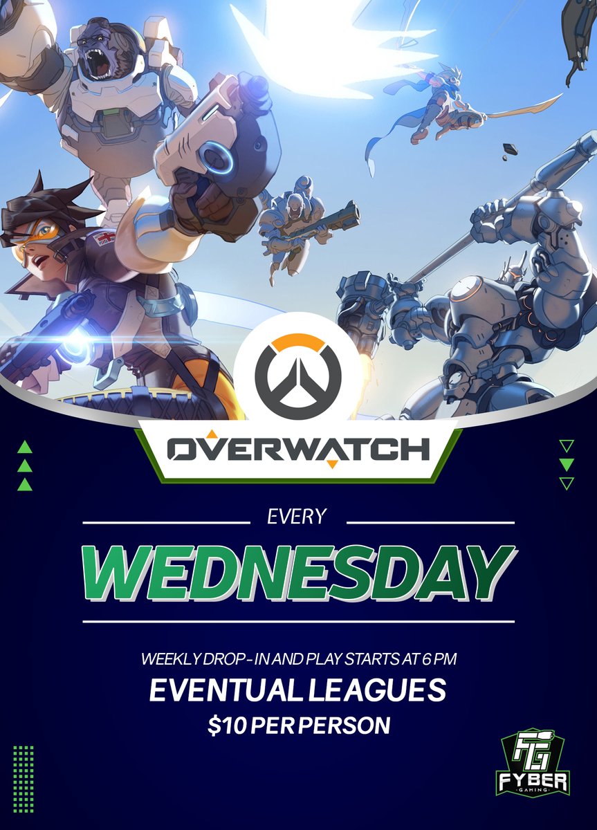 fybergaming1's tweet photo. #Overwatch wednesdays every week at Fyber Gaming in Lansing! $10 for all the OW you can play from 6 until Midnight. #Lansing #eSports #LoveLansing #Michigan #gaming https://t.co/321mJaUMve