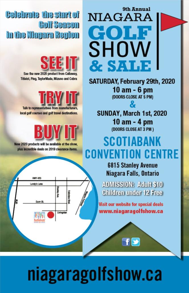 Visit us this weekend at the #niagaragolfshow!  We'll be in booth 44, stop by and say "hi"
