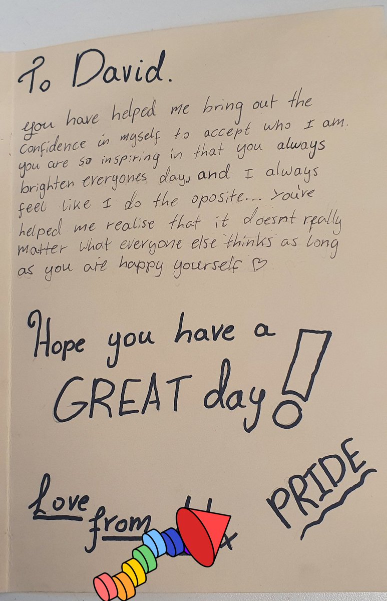 DavidShieldss's tweet photo. So #InvolvedBorders group happen to be the best group. For my LeapDay Birthday the young people baked some lovely treats include #SansaStark Lemon cakes and an amazing #BeYourMagilcalSelf. Also a lovely hand-made card and a speech that made me cry obviously. π³οΈβπ Thank you group! https://t.co/uPfsPDMYkc