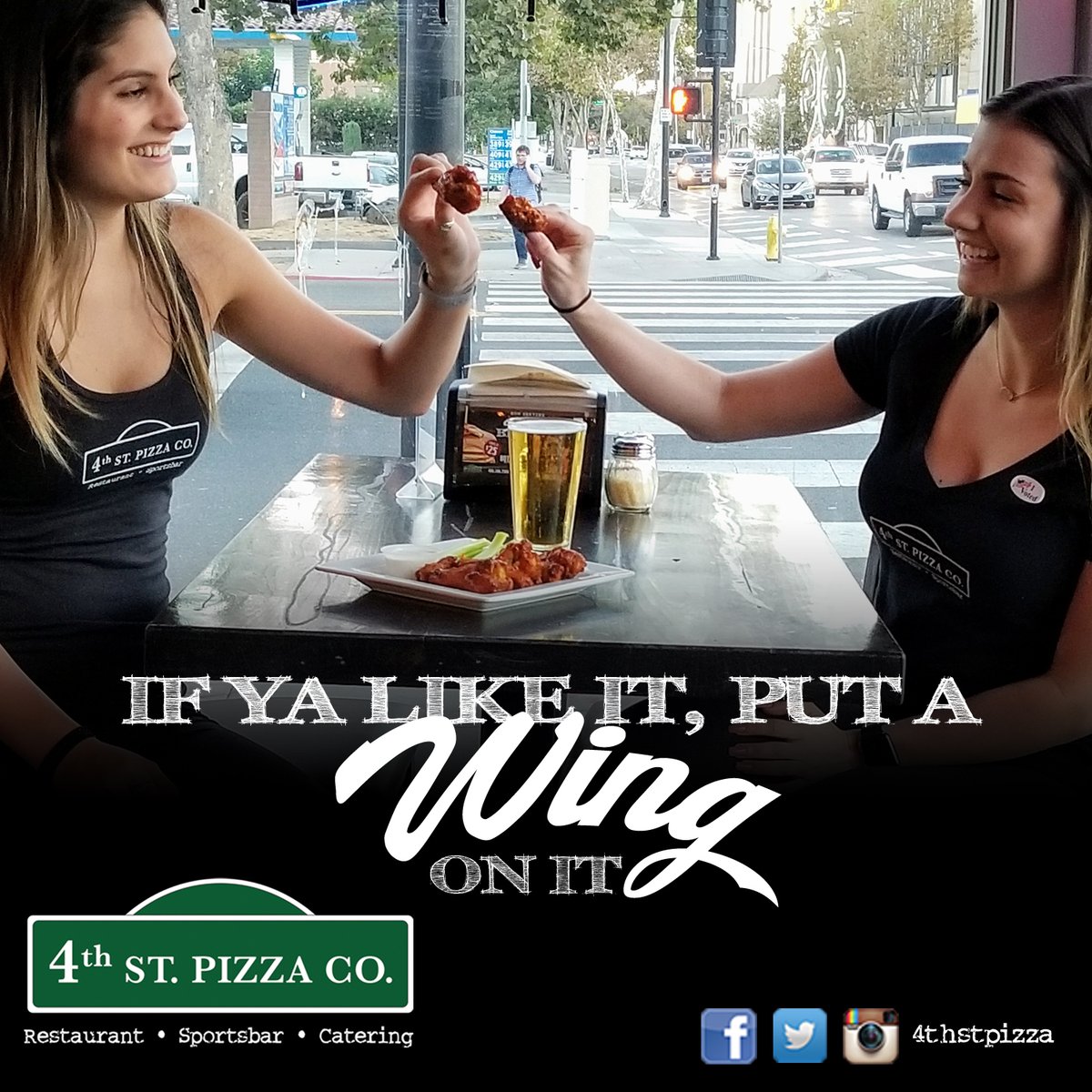 If Ya Like It, Put a WING on It!

#wings #WingWednesday #goodeats #feedme #eatthis #pizzalover #pizzatime #pizzaparty #pizzaislife #HappyHour #sportsbar #4thStPizza #dtsj #SJ #SouthBay #SanJose