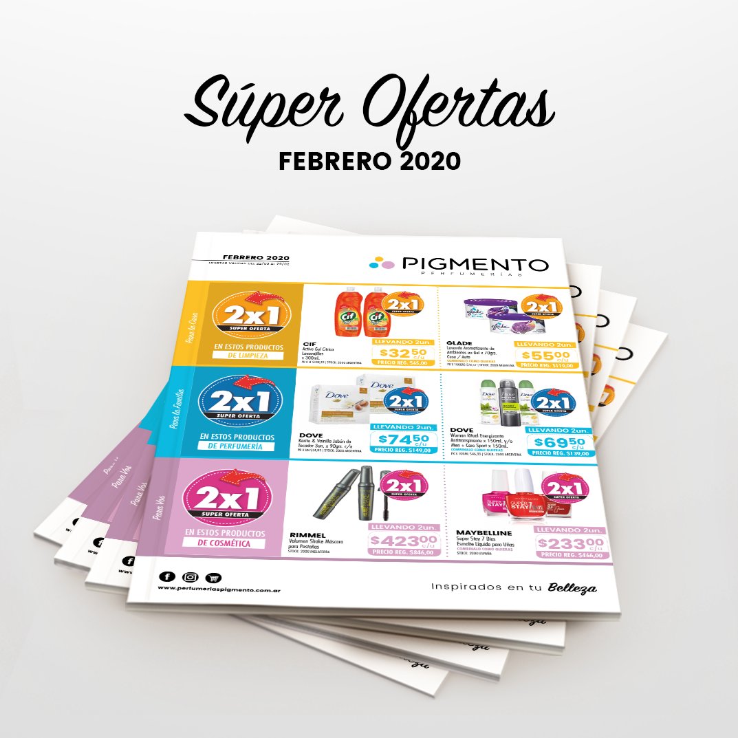 ¡No te pierdas estas súper ofertas de 2x1 en productos seleccionados!

Encontrá la revista en las sucursales o en promocionespigmento.com.ar