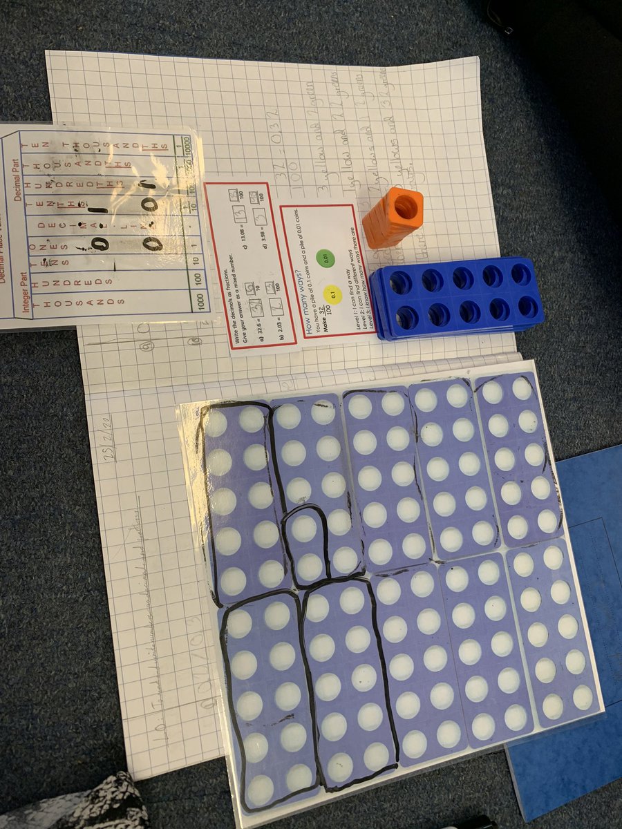 DavisonMiss's tweet photo. #learningpartnergoals The children were keen to show me how they used #numicon to solve this #iseereasoning problem! The Numicon #100square is such a visual support when taking the step from tenths to hundredths!👏🏼 @pdLouiseP @gareth_metcalfe @sharonpeach https://t.co/eSo0x0rian