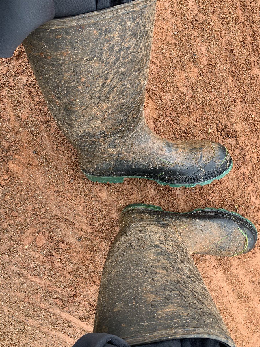 Sure would be nice to wear Turfs instead of these. #TiredOfRainOuts