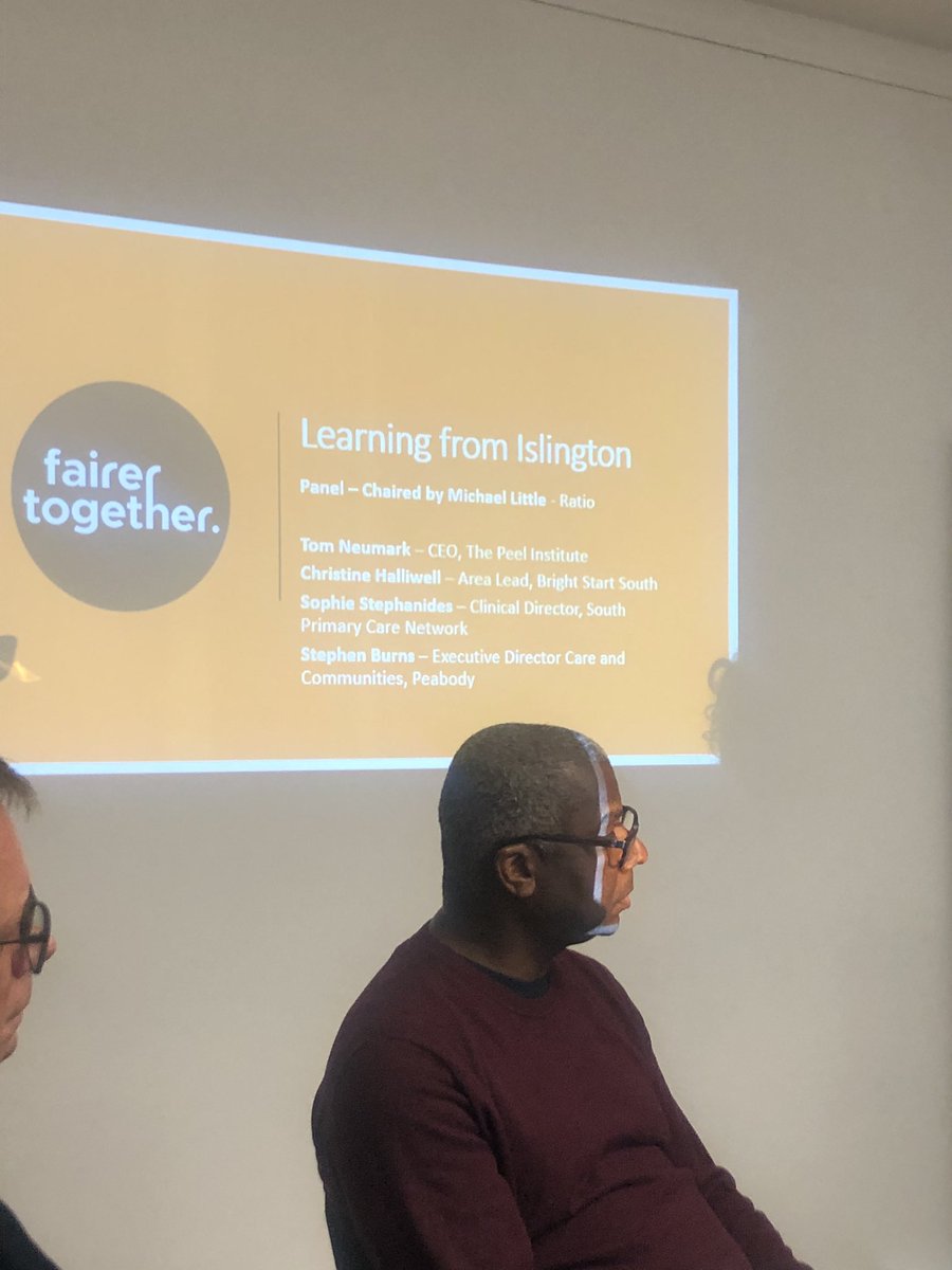 Brilliant Fairer Together launch event this evening - so much energy in the room. The future is bright with all our local partners and residents #fairertogether <a href="/WhitHealth/">Whittington Health NHS Trust</a> <a href="/IslingtonBC/">Islington Council</a> <a href="/IslingtonGp/">Islington GP Federation</a>