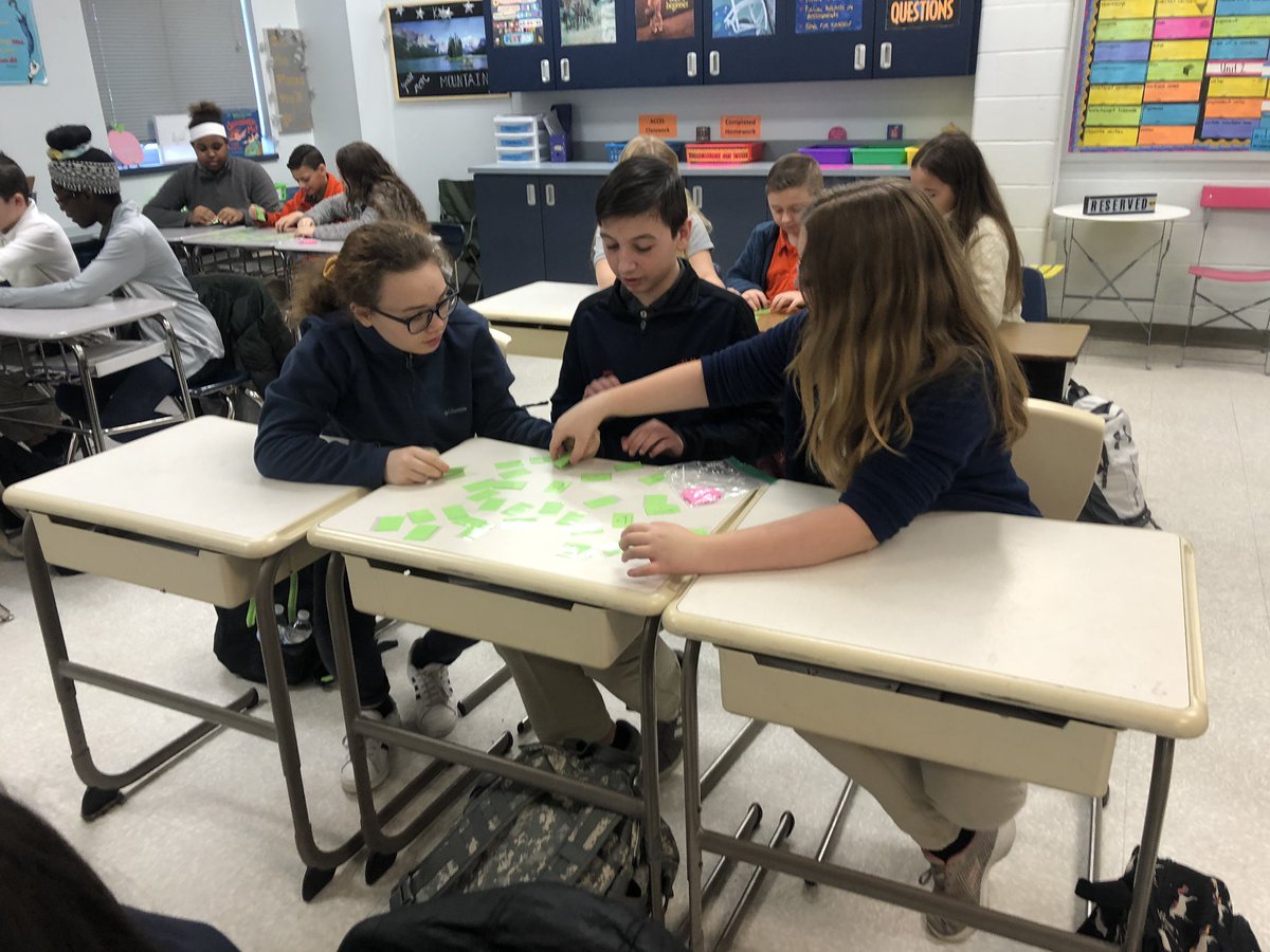MsParsons7's tweet photo. Today students worked together to order rational numbers from least to greatest. 100% engagement! @Principal_DMS https://t.co/sxtFGIjoOl
