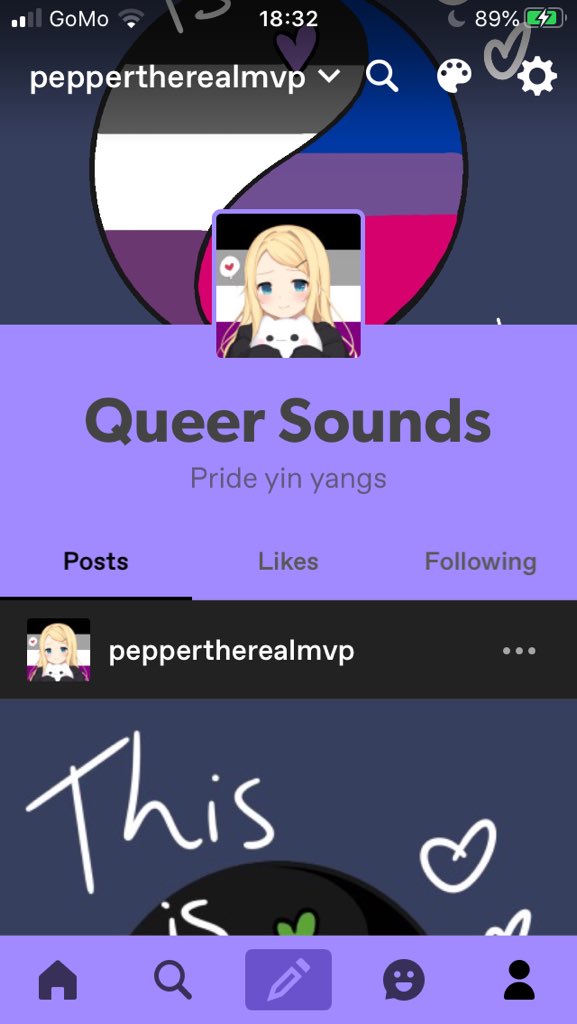 PepperMVP's tweet photo. Hey!! Guess what! I have a #tumblr now! I post a lot of #pride things, including my series of pride yin yangs that took #reddit by storm last week! Many of my posts may be about #asexuality or #aromanticism (#aspecs) as your friendly neighborhood #biromantic #asexual ! :) https://t.co/1ba0DKToMe