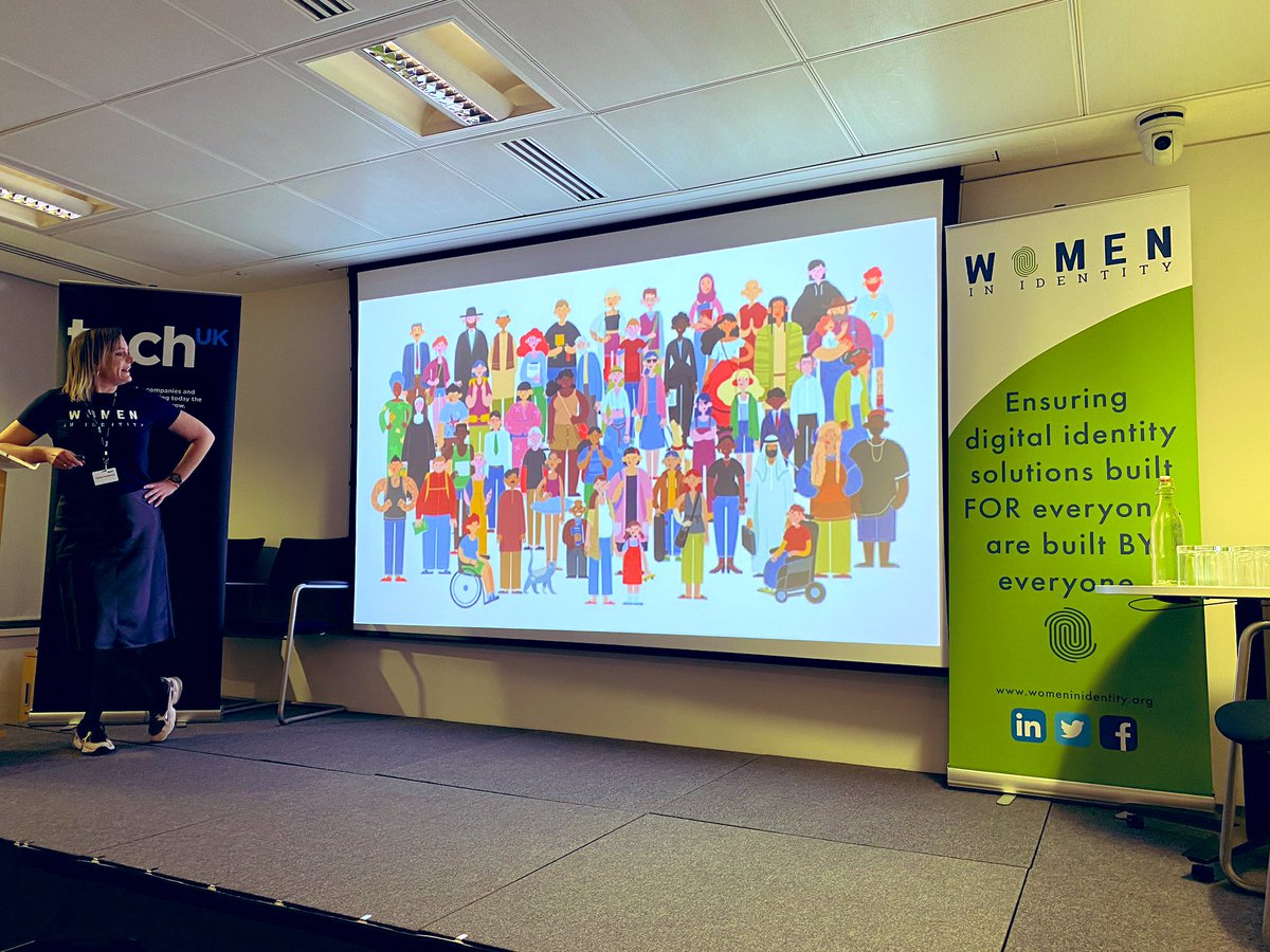 <a href="/EstherHW/">Esther Westra</a> talks about how diverse our users are and how we are responsible for  creating technology to serve them all! 👏🏻👏🏻👏🏻👏🏻<a href="/techUK/">techUK</a> <a href="/WomeninID/">Women in Identity</a> #womeninidentity #womeninID